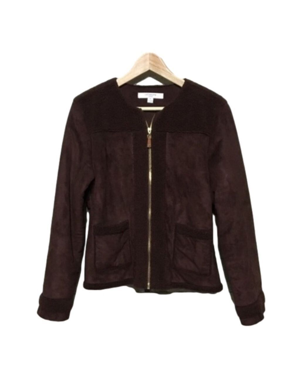 GORGEOUS Liz Claiborne faux suede jacket size XS extra small